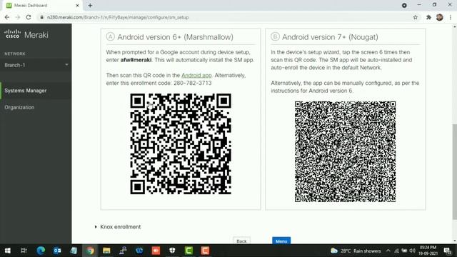 Cisco Meraki SM Device Enrollment in Device Owner & Work Profile mode смотреть онлайн