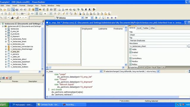 PowerBuilder12 use treeview select different datawindow object смотреть онлайн