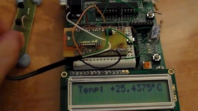 PSoC + WT12 + 5 x DS18B20 + PC (Windows) смотреть онлайн