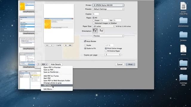 MAC OS X Print Images or scanned documents to PDF смотреть онлайн