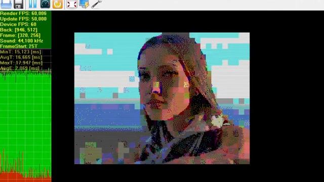 Gigascreen demo with double screen buffer via ZXMAK2 emulator in ZX Spectrum 128k mode смотреть онлайн