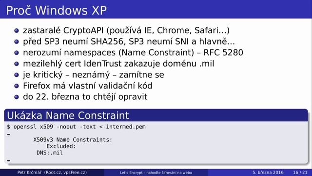 Let's Encrypt – nahoďte šifrování na webu (Petr Krčmář) смотреть онлайн
