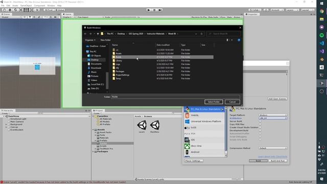 GES SP20: Creating a Unity Windows Build смотреть онлайн