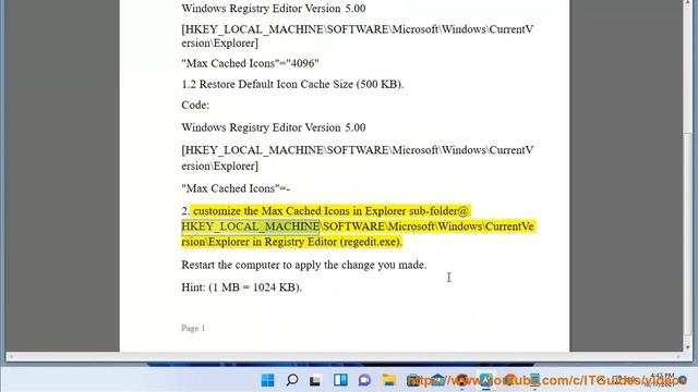 Change Icon Cache Size in Windows 11 смотреть онлайн