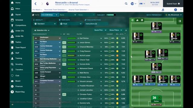 Football Manager 2017: Newcastle United Part 13 - Newcastle 3 v 0 Arsenal! смотреть онлайн
