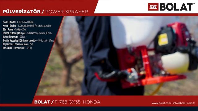 Bolat f 768 Gx35 Pülverizatör смотреть онлайн
