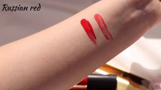 맥 립글라스 러시안레드, 루비우, 리치럭스 발색 | MAC LIPGLASS Russian red, Ruby woo, Lychee luxe review | 됴브 смотреть онлайн