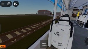 Roblox. Поездка на Московском трамвае на карте Russian tram city