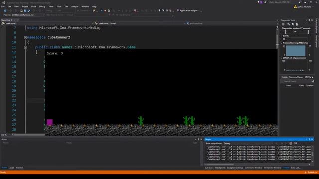 C# XNA - Game demonstration смотреть онлайн