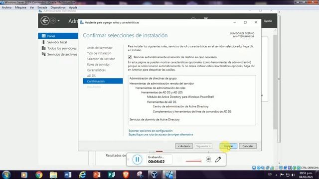 Instalación de Servicios de Dominio Active Directory, Windows Server 2019 Virtualbox смотреть онлайн