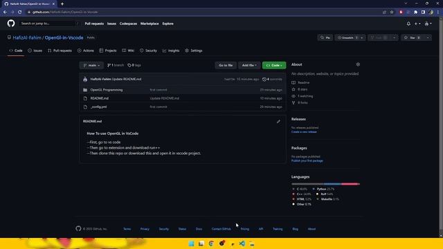How to setup OpenGL using vscode in 2 minutes. смотреть онлайн