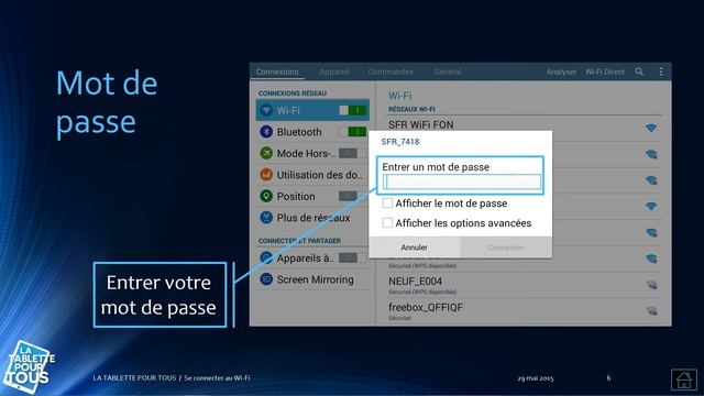 Se connecter au Wi Fi avec une tablette Android смотреть онлайн