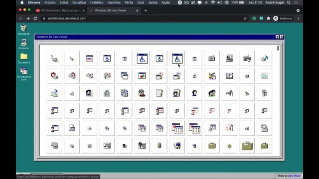 Win98 Icons, todos os ícone do Windows 98 para download смотреть онлайн