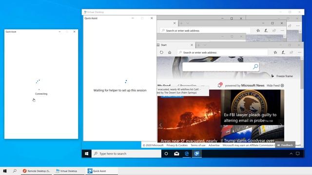 Windows 10 Quick Assist experience how it works from admin and user смотреть онлайн