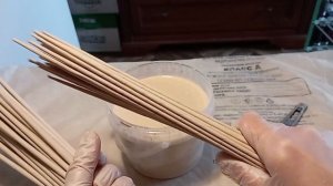 Крашу трубочки в сливочный цвет