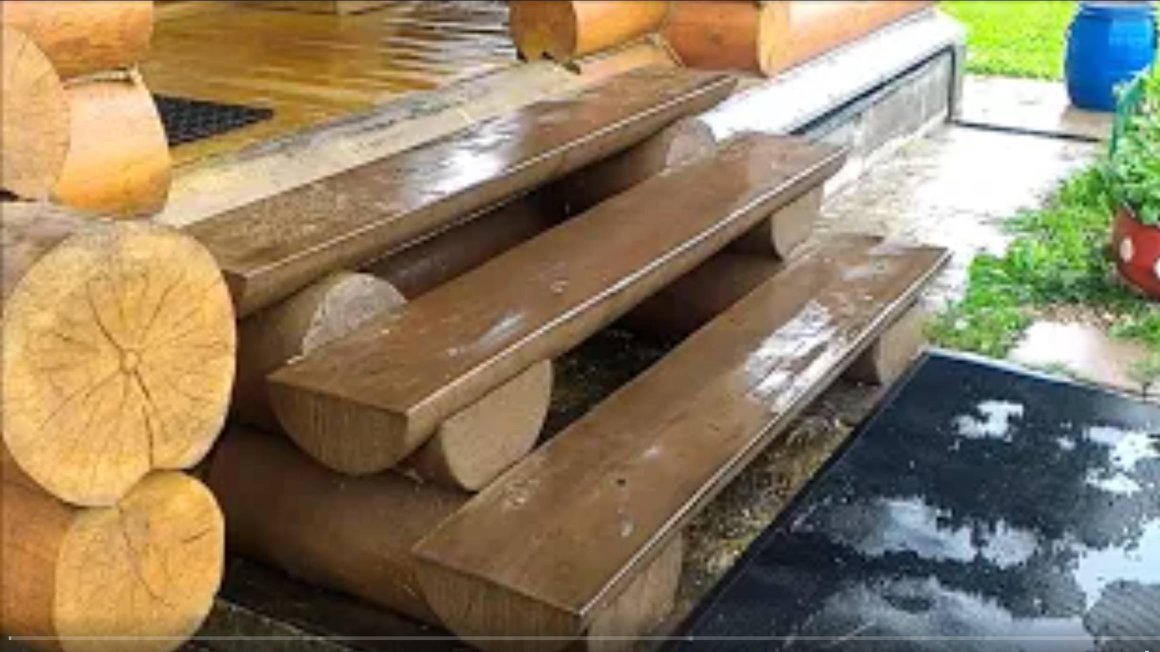 Чем покрасить пол на веранде и крыльцо из бревен, чтобы краска НЕ ОБЛЕЗЛА и НЕ ОБЛУПИЛАСЬ смотреть онлайн