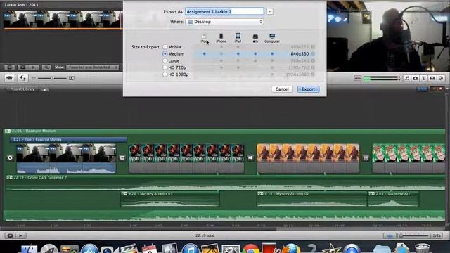 iMovie 9 Basics Tutorial #16 Sharing:Rendering Final Video смотреть онлайн