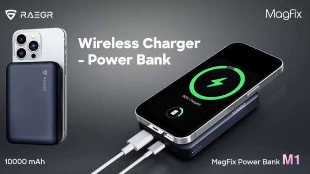 Raegr Magfix M1 Wireless Power Bank with MagSafe and Qi Wireless charging launched for Rs 1999. смотреть онлайн
