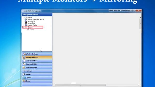 How to create a Mirror for the Desired Monitor - Actual Window Manager смотреть онлайн