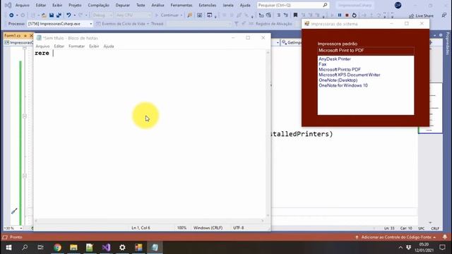 C#, listar impressoras e definir impressora padrão. C Sharp Windows Form смотреть онлайн