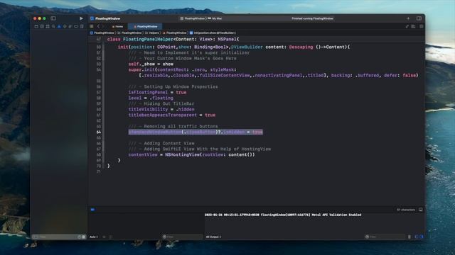 Floating Window Panel For MacOS SwiftUI - Xcode 14 - SwiftUI Tutorials