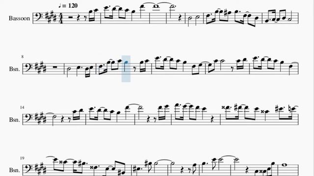 Bassoon Sheet Music: How to play Wii Sports Theme by Kazumi Totaka смотреть онлайн