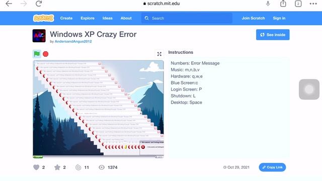 Windows XP crazy error смотреть онлайн