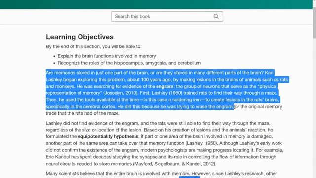 8.2 Parts of the Brain Involved with Memory Part 1 Karl Lashley Engrams Eric Kandel смотреть онлайн