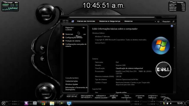 TEMA BLACK para windows 7 YouTube смотреть онлайн