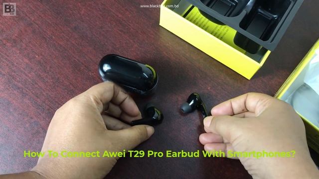 How to Connect Awei T29 Pro Earbud with Mobile Phone | BlackBud Tech смотреть онлайн