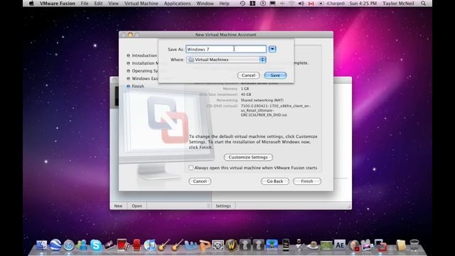 Windows 7 tutorial VMWare fusion on Mac PART 1 HD смотреть онлайн