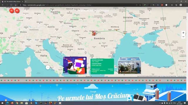 Mos Craciun in Romania si Rep. Moldova pe Google Santa Tracker(2020) смотреть онлайн