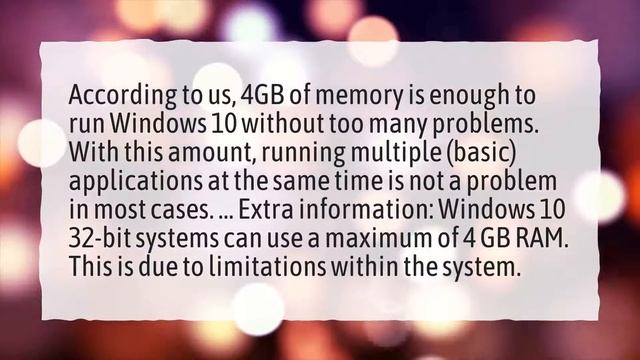 How much RAM does Windows 10 need to run smoothly? смотреть онлайн