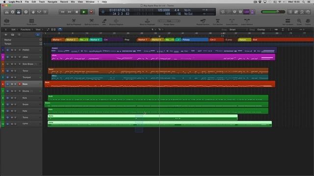 Midi Jazz using Session Horns Pro and Vienna Instruments in Logic X смотреть онлайн