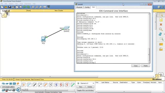 configure PC and L2 Switch [cisco packet tracer] смотреть онлайн