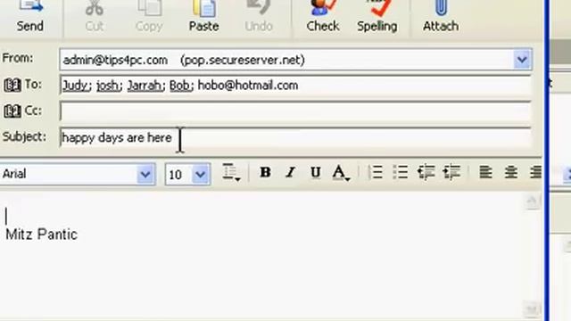 How to send an email with Microsoft Outlook Express смотреть онлайн