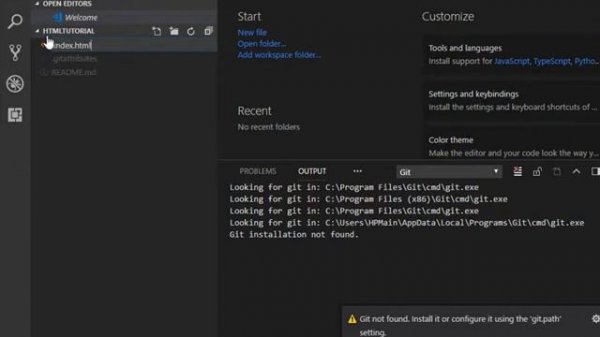 Visual Studio Code HTML