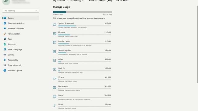 Storage Settings on Windows 11 смотреть онлайн
