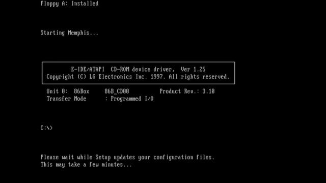 Installing Windows Memphis/Windows 98 build 1423 смотреть онлайн