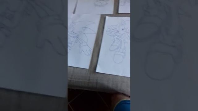 Обзор на мои рисунки Соника