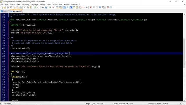 Bitmap Font Loading and Character Drawing смотреть онлайн