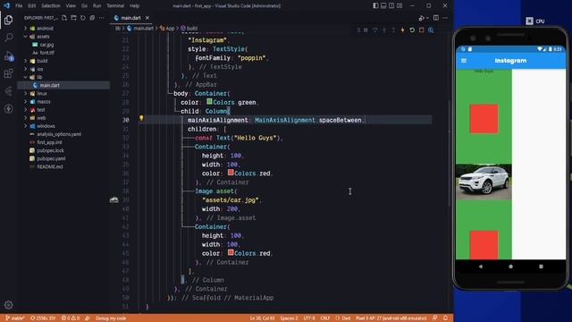 Row & Column | Flutter Bootcamp 2023 | Flutter 3.7 Complete Course for Beginners | Full Course смотреть онлайн