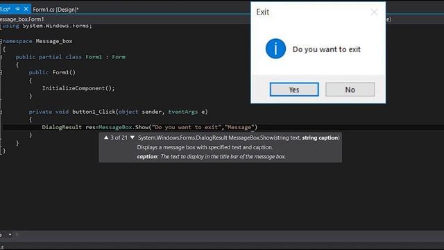 C# Tutorial-Message Box in C# смотреть онлайн