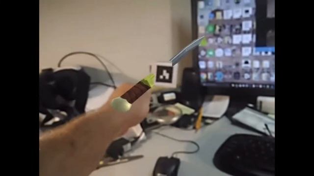 AR Sword controller Unity ARTOOLKIT Cardboard смотреть онлайн