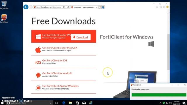 Forticlient 5 6 Install Windows 10 Pro смотреть онлайн