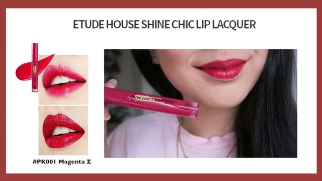 샤인 시크 립라커 ETUDE HOUSE SHINE CHIC LIP LACQUER FULL SWATCHES AND REVIEW смотреть онлайн