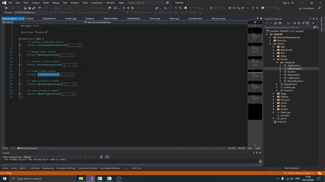 OpenGL Game Engine ImGui | Events System смотреть онлайн