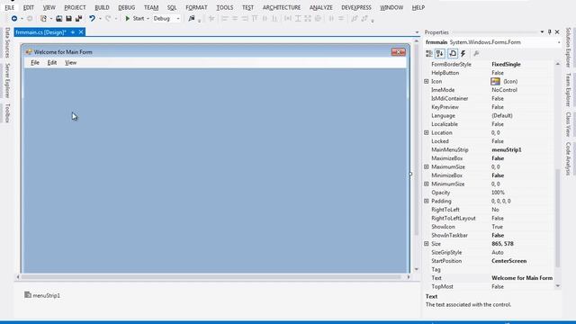 C# 03 Create Menu Bar смотреть онлайн