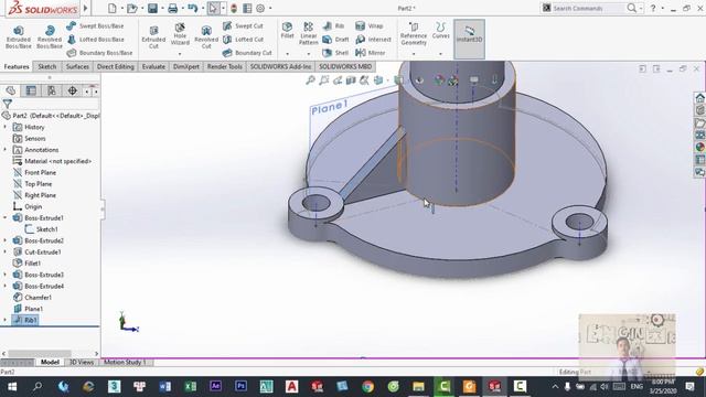SOLIDWORK 3D - HƯỚNG DẪN VẼ SOLIDWORK 3D CƠ KHÍ - BÀI 1 смотреть онлайн