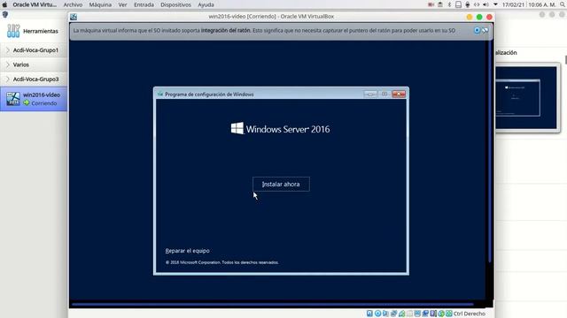 Creación e Instalación de Windows 2016 server en VirtualBox смотреть онлайн